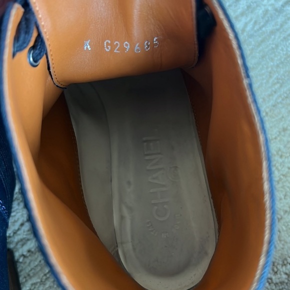 Chanel navy lace up booties - Picture 8 of 9